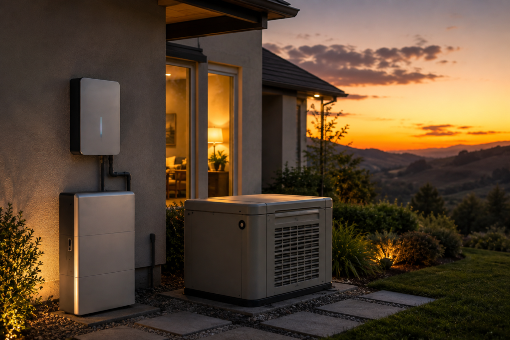 home battery vs generator California