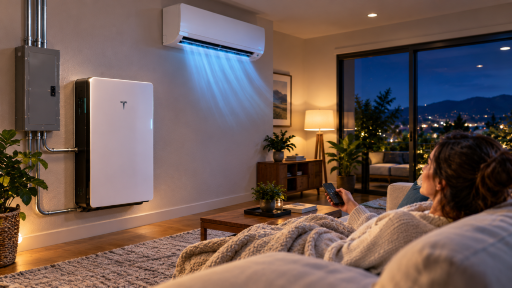 can a home battery run air conditioning during an outage
